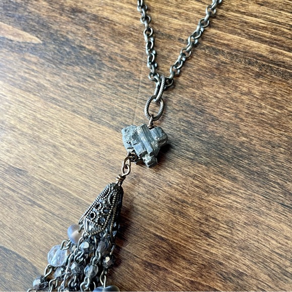 Julio Designs Polka Necklace | Handmade | Long Necklace | Layering Necklace - Picture 7 of 10